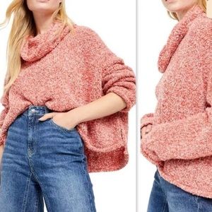 Free People SOFT Bittersweet pink Sweater Sz S